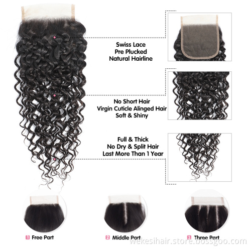 Transparent swiss lace closure 5x5 7x7 lace closure,human hair with lace frontal closure,top closure human Virgin hair wholesale